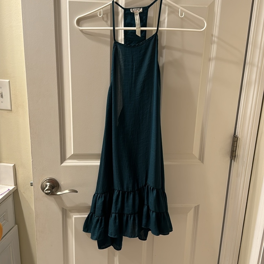 Green free people dress